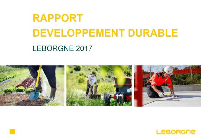 Rapport développement durable Leborgne 2017