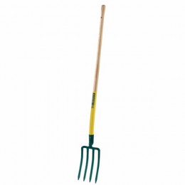 Ladies' manure fork socket 4 triangular prongs