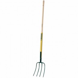 Manure fork with tang 4 prongs