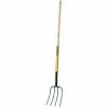 Manure fork with tang 4 prongs