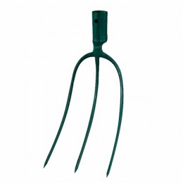 Hay fork with socket 3 prongs