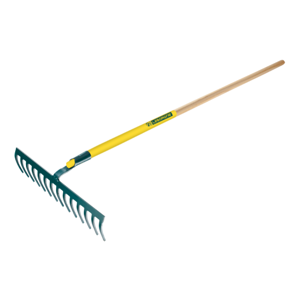 Forged gravel rake  curved tines 1