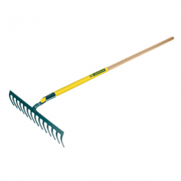 Forged gravel rake  curved tines